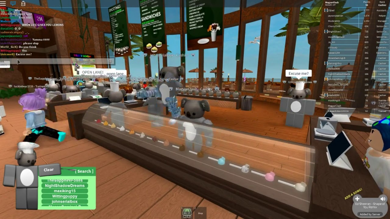 Roblox On Twitter Working At The Koala Cafe Is - koala cafe roblox