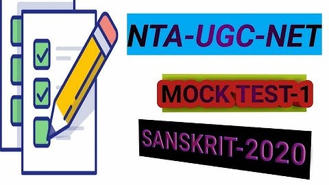 NTA- UGC-NET Sanskrit mock test -1