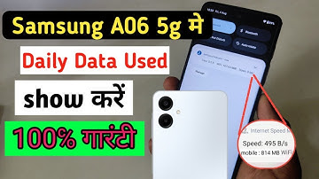 Samsung galaxy a06 Enable daily data Used | Samsung a06 Enable Data Usage Notification Bar