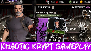 Dark Fate Terminator Khaotic Krypt Gameplay Mortal Kombat Mobile