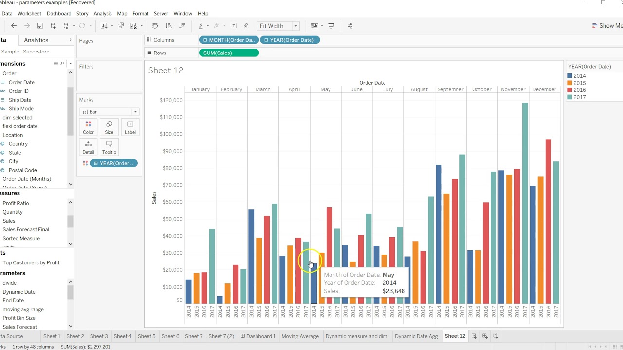 Tableau Grouped Bar Chart