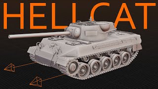 Modeling a Hellcat in 10 Minutes | Blender Tank Hard Surface Modeling Tutorial (Arijan)