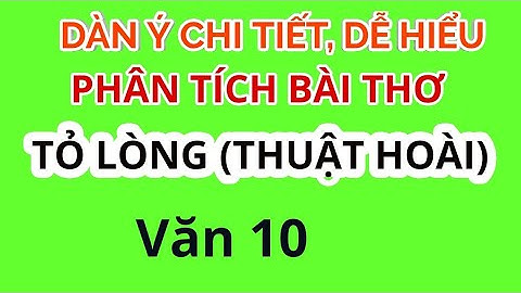 Các lời nhận xét đánh giá bài thơ tỏ lòng