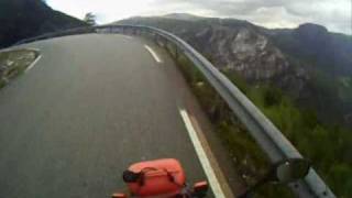 100716 Lysebotn med Honda Zoomer moped part two