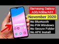 Samsung A30/A30s/A31 Hard Reset & FRP Bypass | No Secure Folder/No Bluetooth |ANDROID 10 Without PC