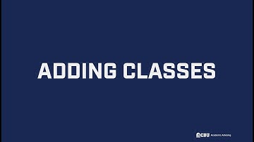 Adding Classes