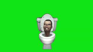 Skibidi Toilet Head - Green Screen Funky