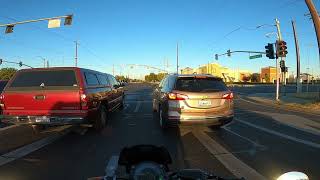 Riding from work to home (Briggsmore Ave, Modesto, CA)