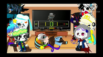 Sans aus react to Ink!Sans fight & Sans aus TikToks | My AU | •Elle_UwU•