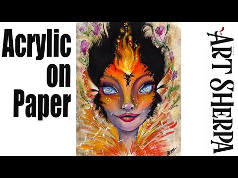 Acrylic Painting Tutorial “Book Of Magic” STEP BY STEP 