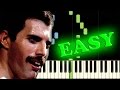 QUEEN - CRAZY LITTLE THING CALLED LOVE - Easy Piano Tutorial