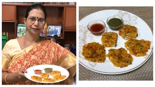 Vegetable Rawa Adai / காய்கறி ரவை அடை/ Quick Breakfast - Vitamin rich - Mallika Badrinath Recipes