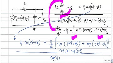 First order RC response to a sinusoidal input