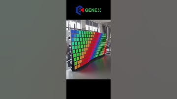 Next-Level Visuals: The Incredible LED Stretchable Mechanical Matrix Wave Screen.#creativetech