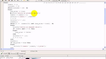 aula 1132 Algoritmos e Logica de programação   Exerc Primo 10 debugar pascal III