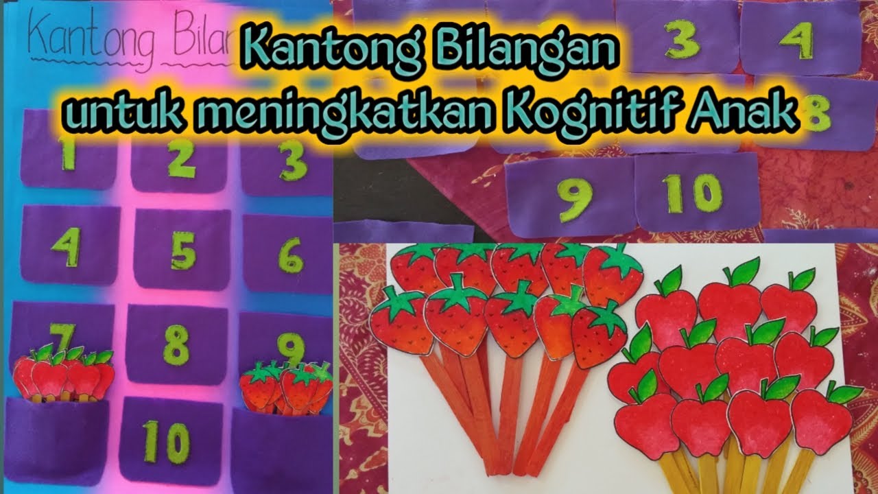 Media KANTONG BILANGAN untuk meningkatkan KOGNITIF ANAK // Bermain sambil belajar berhitung yukk..