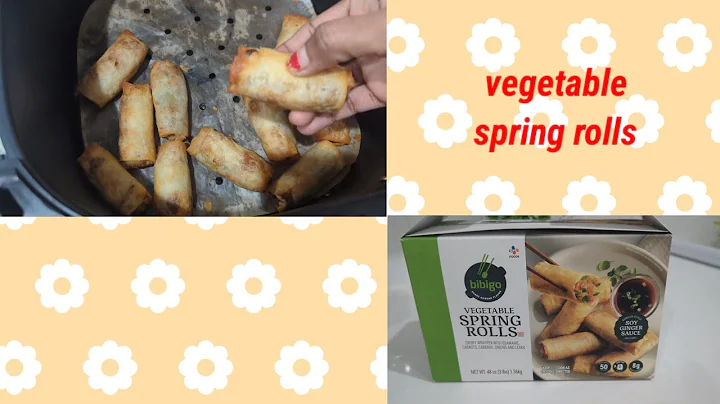 Trying Costco's Vegetable spring rolls !! Air fryer