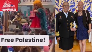 Drag Queen Leads Kids In Palestine Chant!