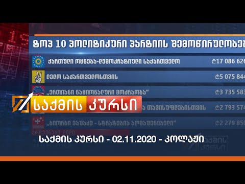 საქმის კურსი - 02.11.2020 - კოლაჟი