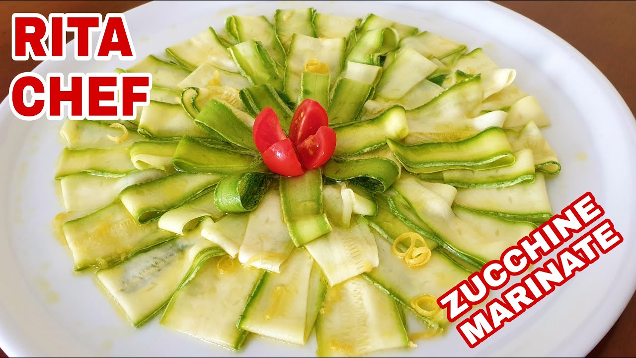 Zucchine Marinate Al Limone E Basilico Di Rita Chef Ricetta Vegetariana Youtube