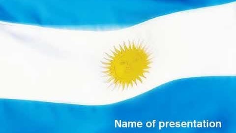 Flag of Argentine Republic PowerPoint Template by PoweredTemplate.com