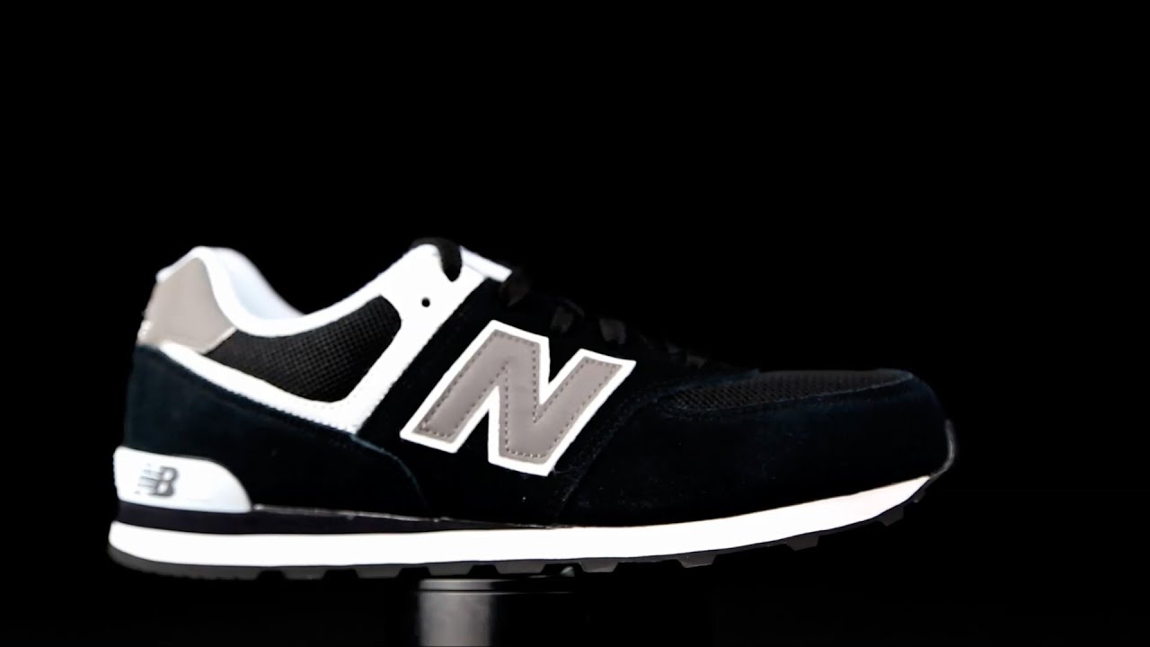 New Balance 574 negro con detalles en gris y blanco. YouTube