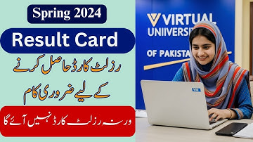 Final Transcript   |  How to Get your Result Card earlier |  Check profile Now | Virtual University