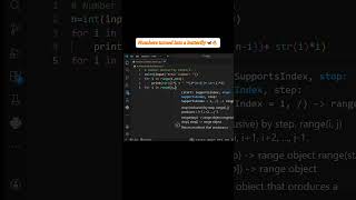 Number Butterfly Pattern in Python#python #patternprinting #numberpattern #coding #pythonshorts