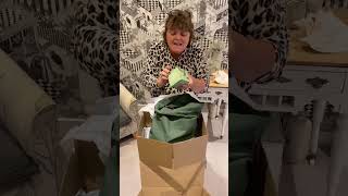 Sue unboxes Toft advent calendar and is beside herself as nothing to do with shoes ! @TimGrose