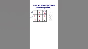 Find Missing Number Reasoning Trick | How to find missing number? #shorts
