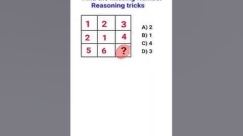 Find Missing Number Reasoning Trick | How to find missing number? #shorts