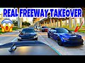 DODGE CHARGERS SETTING NEW TOP SPEED ** FREEWAY TAKEOVER**