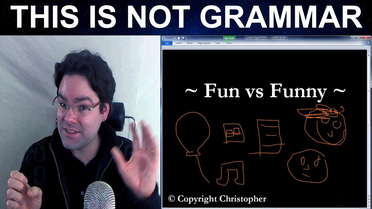 Confusing Words Fun vs. Funny English Vocabulary Express Happiness in