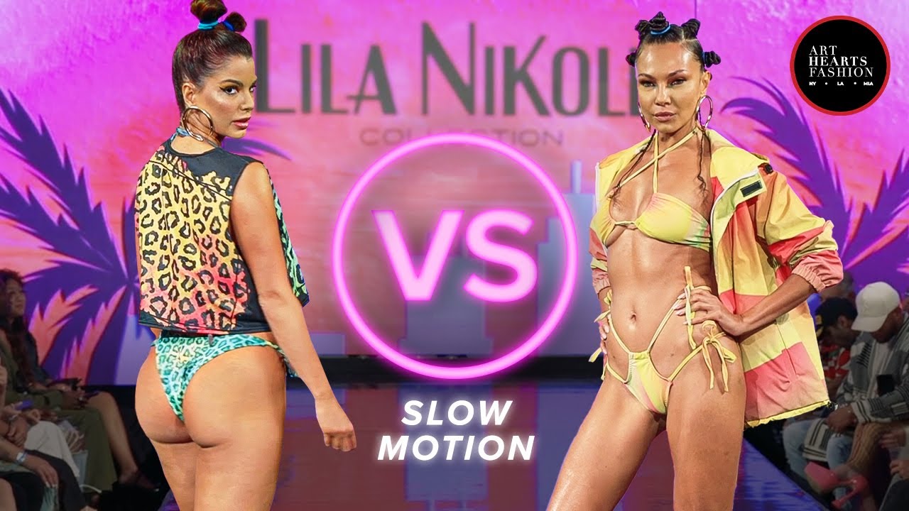 Victoria Vesce VS Leyla Murugova Slow Motion | Lila Nikole | NY Fashion Week 23 | Art Hearts Fashion