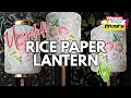 Upcycled Pendant Lantern - Faux Rice Paper