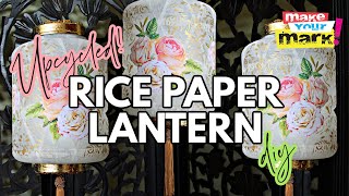 Upcycled Pendant Lantern - Faux Rice Paper