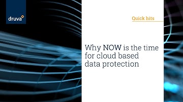The Time is NOW  for cloud based data protection