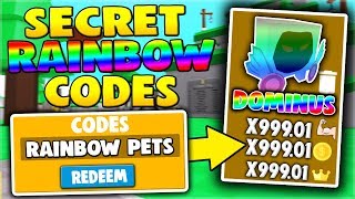 All New Secret Rainbow Pet Codes In Saber Simulator Roblox Cute766 - roblox ninja simulator rainbow sword