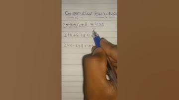 Sum of consecutive even numbers #viralvideo #viral #youtubeshorts