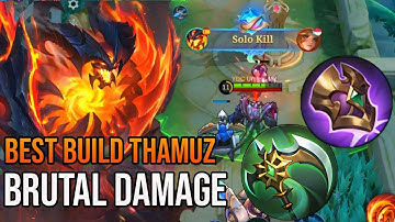 SUPER BRUTAL DAMAGE !! NEW REVAMP THAMUZ GAME PLAY | BEST BUILD AND EMBLEM THAMUZ 2025