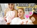 FIRST 24 HOURS WITH A NEWBORN + BRINGING BABY HOME!!