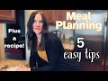 Simple meal planning  5 tips for successful meal planning