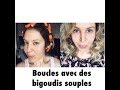 Boucles cheveux avec des bigoudis flexibles