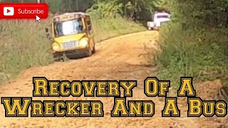 Recovery Of A Wrecker And A Bus