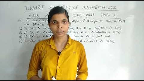 #Q 14 CSIR NET/JRF mathematical sciences DEC -2019