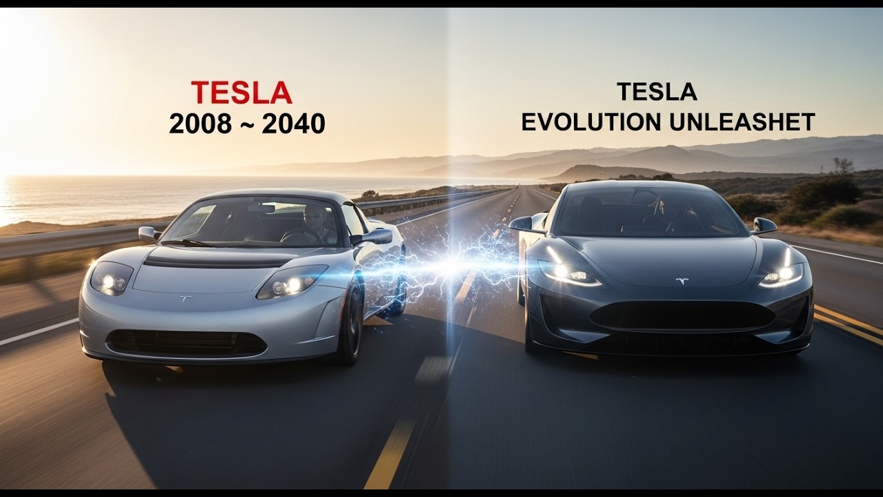 Tesla car Evolution 2008 to 2040 | The Electric car Revolution in Motion (All Models Timeline)