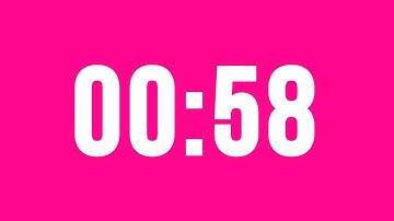 58 Second Countdown Timer No Music With Alarm Clock At The End
