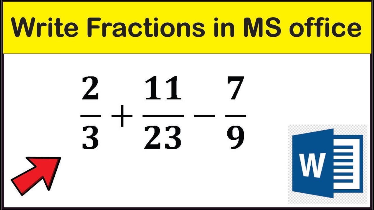 how-to-write-fractions-in-microsoft-word-youtube
