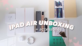 IPAD AIR 3 (2020) UNBOXING 🍎 + APPLE AIRPODS + ACCESSORIES ✏️ | DANYA H