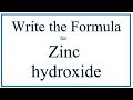 Zinc Hydroxide and Its Properties